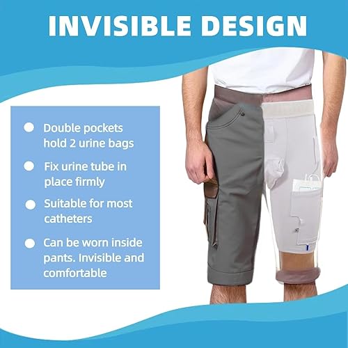 Miniatura 4 de WEEOATAR Bolsa de nefrostomía, soporte para bolsa de pierna de catéter, dispositivo de estabilización de catéter para Foley, nefrostomía, catéteres