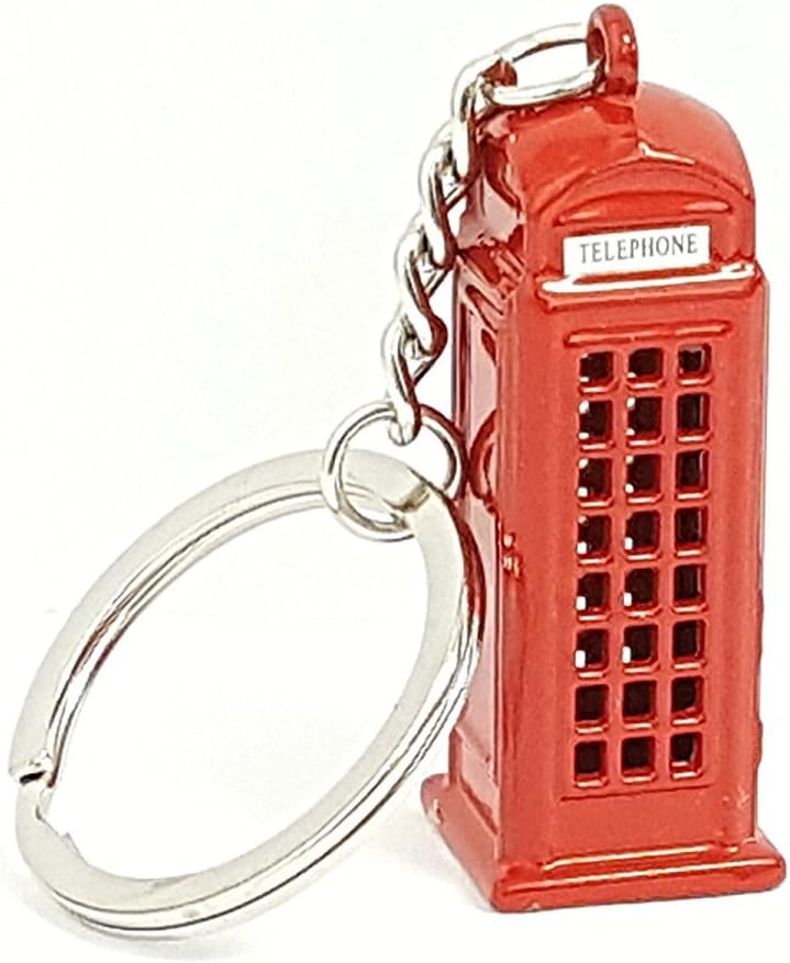 London Red Phone Booth Die Cast Mini 3D Key Holder Key rings Keychain by London Heritage