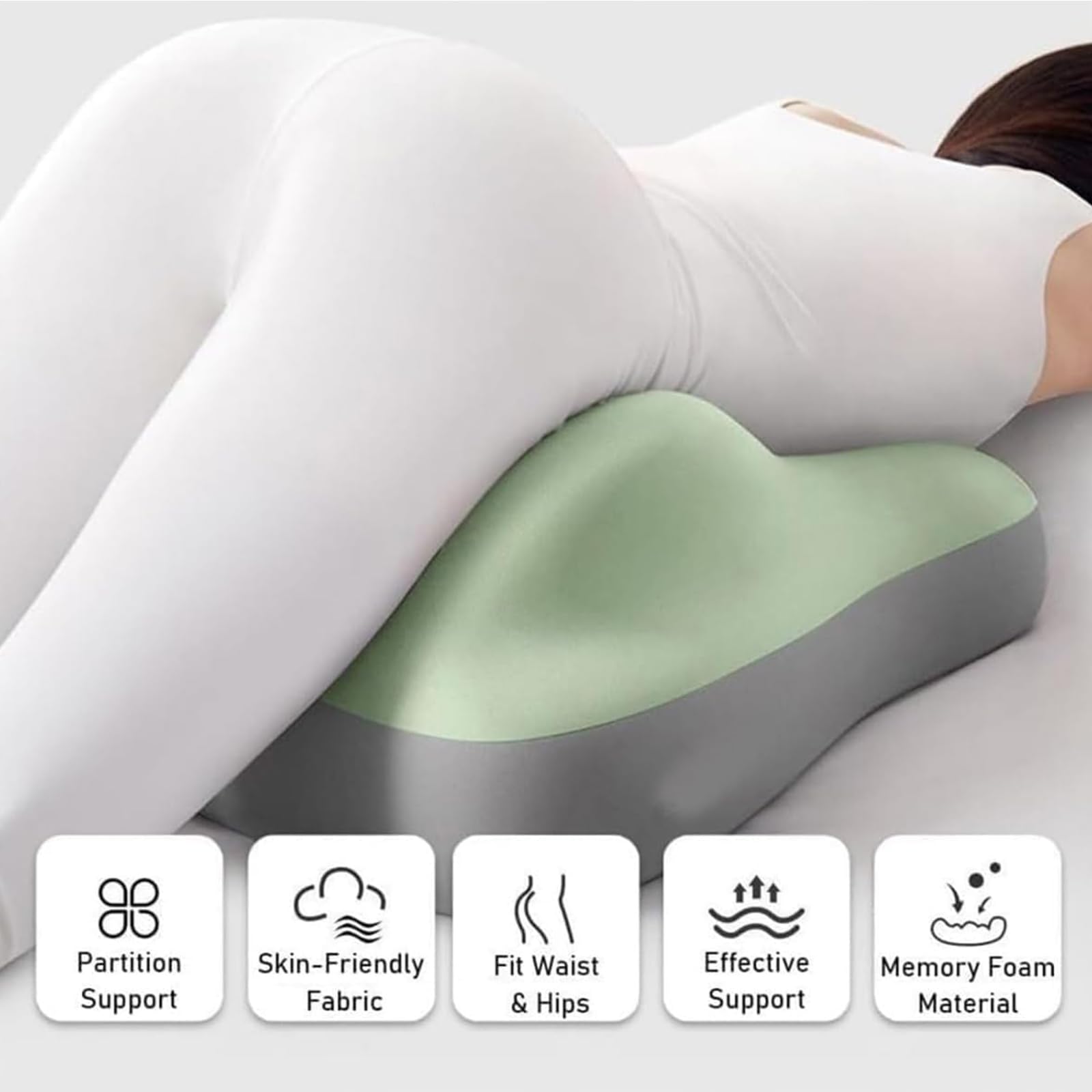 Oreiller Liebora, Butt Cushion for Couples,Pillowcase Wedge Pillow Memory Foam,Provides Intimate Support,Fast Rebound After Impact,Suitable for Home Use,Neck Waist Relief Ideal for Sitting and Lying