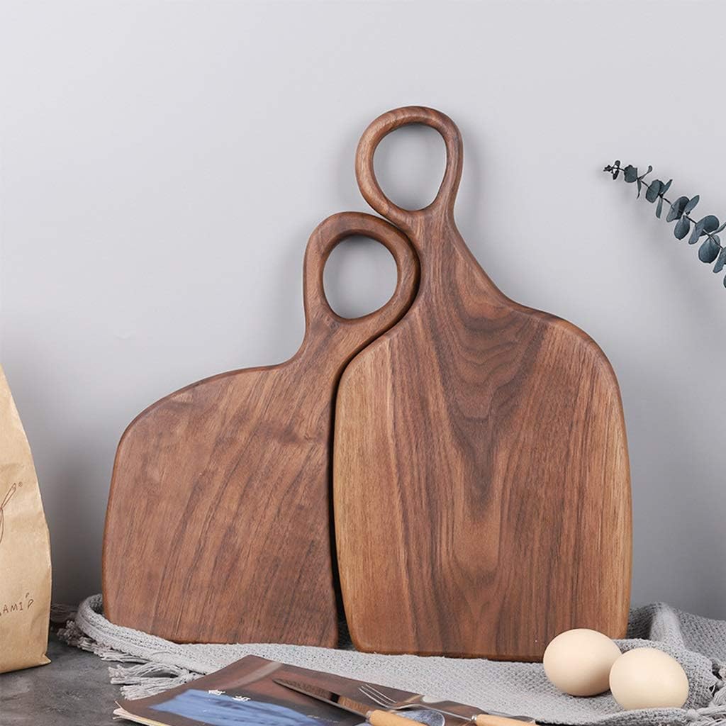 2-Piece Set Creative Wood Bread Tray Fruit Chopping Board Black Walnut Wood Cutting Board Solid Wood Plate