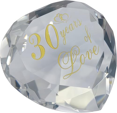 Regalos de cristal de 30 aniversario para marido, esposa, novio o novia, lindo aniversario de boda, día de San Valentín, regalos románticos para 30