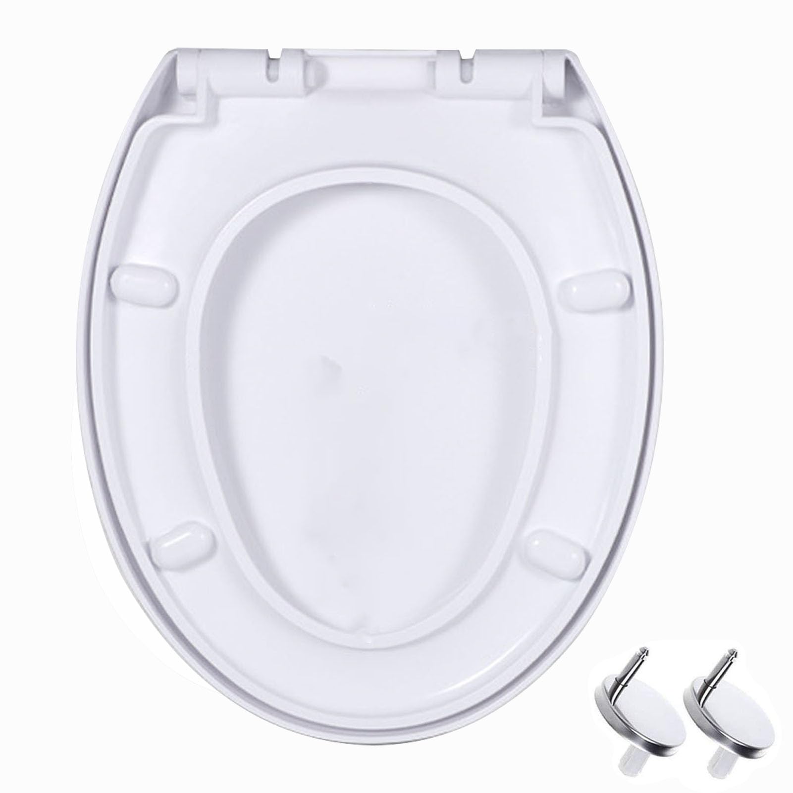 Soft Close Close Toilet seat, Adjustable Hinges, Quick Release, Non, Lightweight, Durable, Portable, User-Friendly, Compact, Shaped