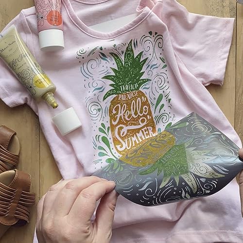 Miniatura 4 de A Maker's Studio - Hoja de plantilla de malla adhesiva reutilizable, ideal para manualidades y manualidades, adecuada para pinturas y tintas, patrón