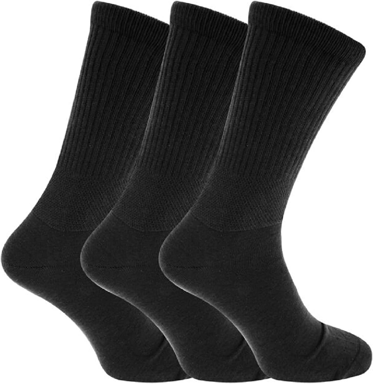 SAHNIS Ladies Diabetic Socks Extra Wide for Swollen feet and legs Cotton Rich Non Elastic Hand Linked Toe for Diabetic people and Travelling