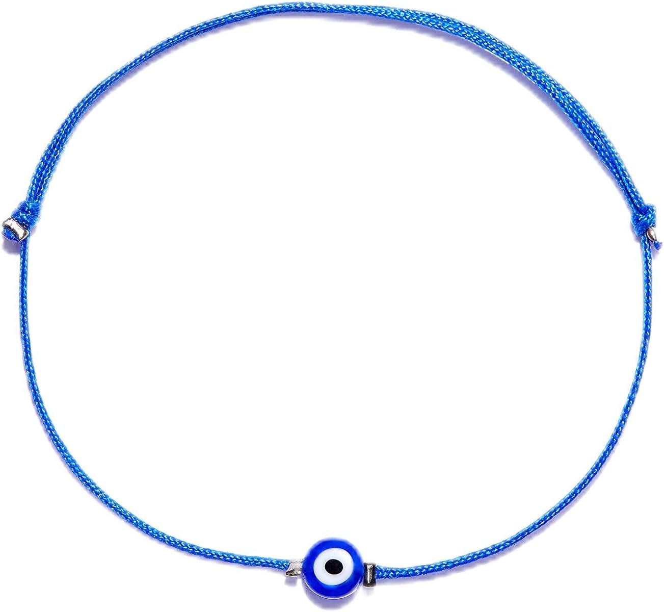 NAZ COLLECTION - Handmade Evil Eye Bracelet Royal Blue String Kabbalah Protection Hamsa Adjustable Mexican Bracelet Mal De Ojo Luck Amulet for Women Men Family Friends (Royal blue)