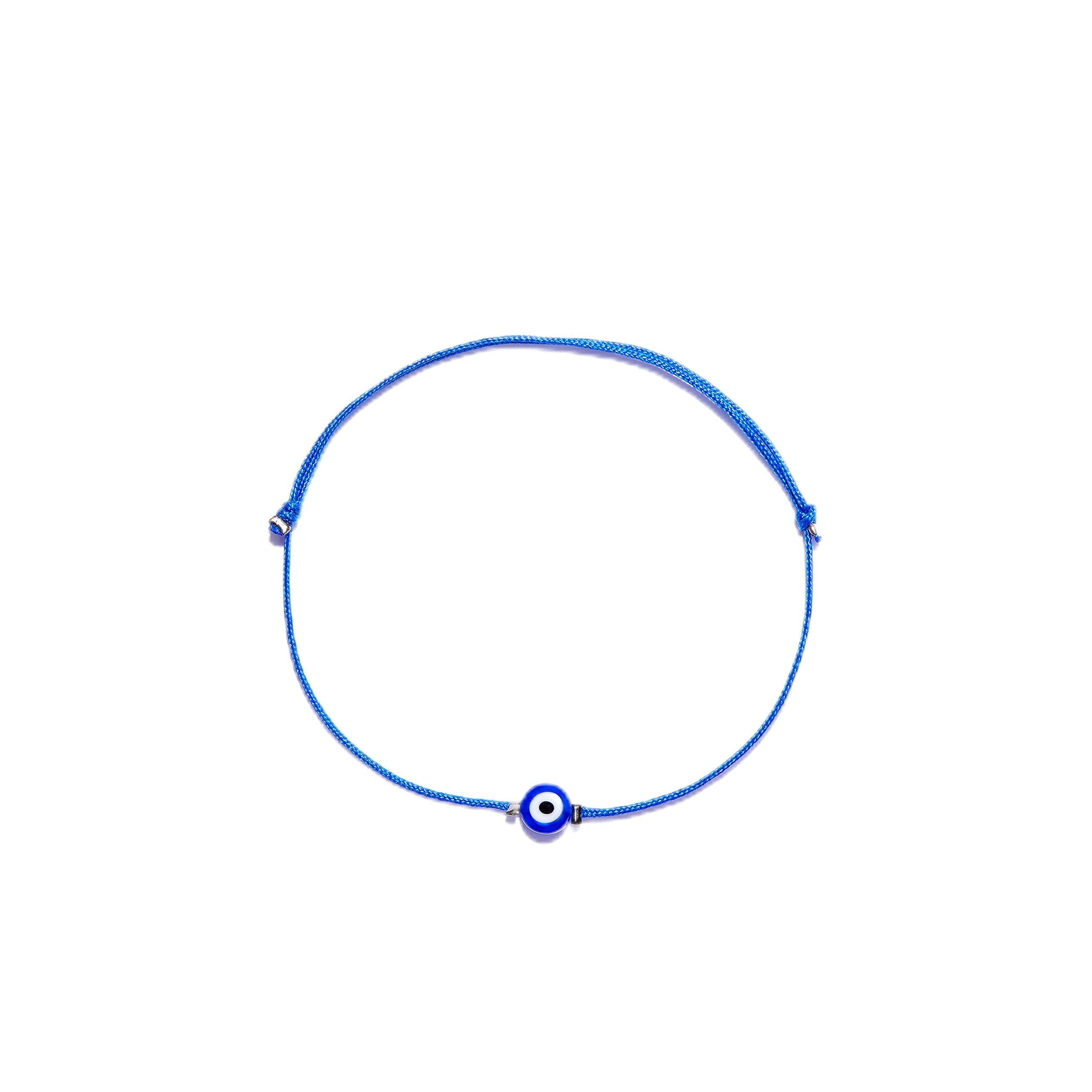 NAZ COLLECTION - Handmade Evil Eye Bracelet Royal Blue String Kabbalah Protection Hamsa Adjustable Mexican Bracelet Mal De Ojo Luck Amulet for Women Men Family Friends (Royal blue)