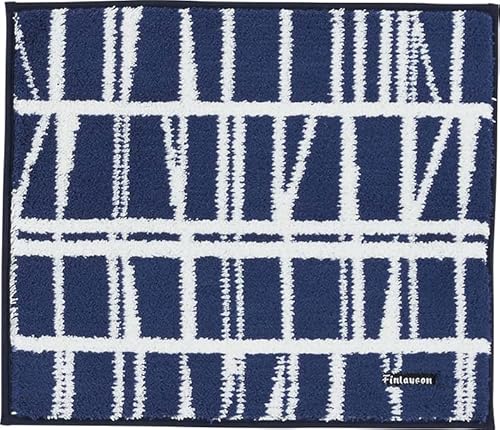 Finlayson フィンレイソン CORONNA コロナ バスマット 50cm×60cm 日本製 ネイビー 抗菌/防臭 吸水/速乾 洗濯可 滑りにくい加工 (JE1863-47)