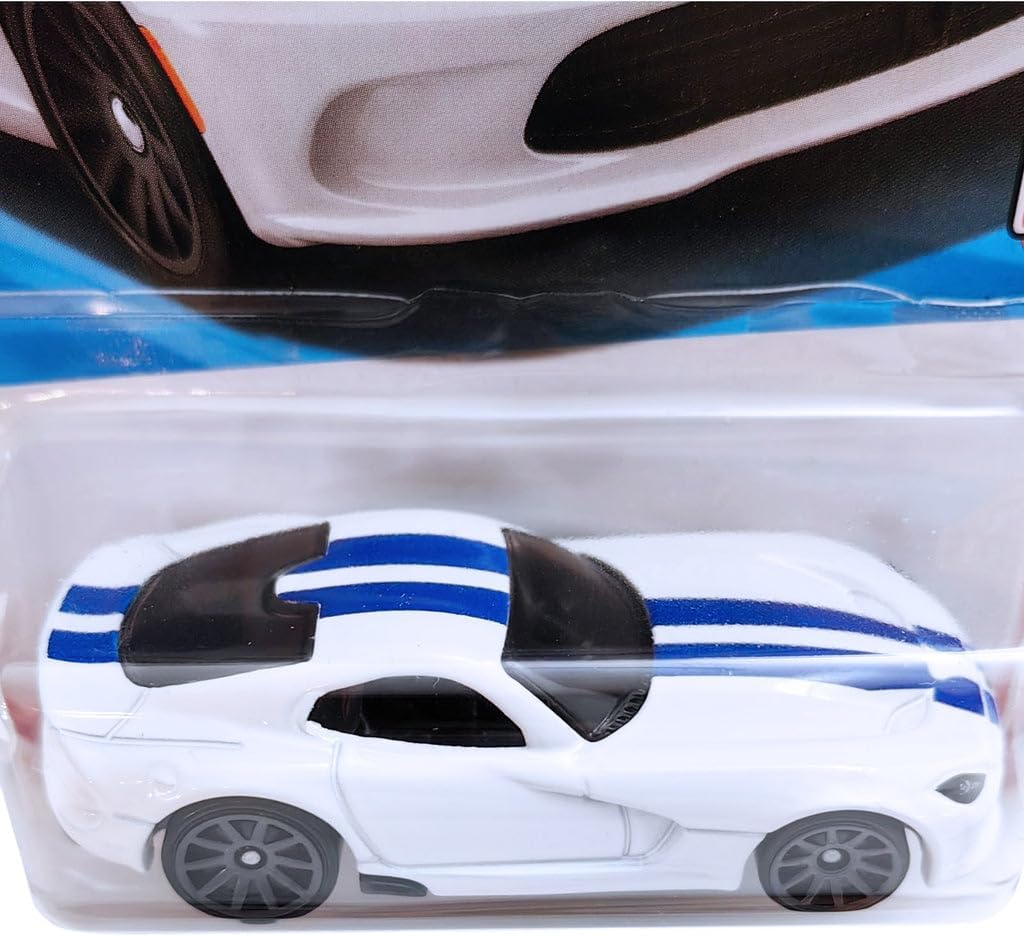 Hot Wheels 2013 SRT Viper JBB15 Then and Now 6/10 Long Card White Blue Dodge Mattel 2025 1:64