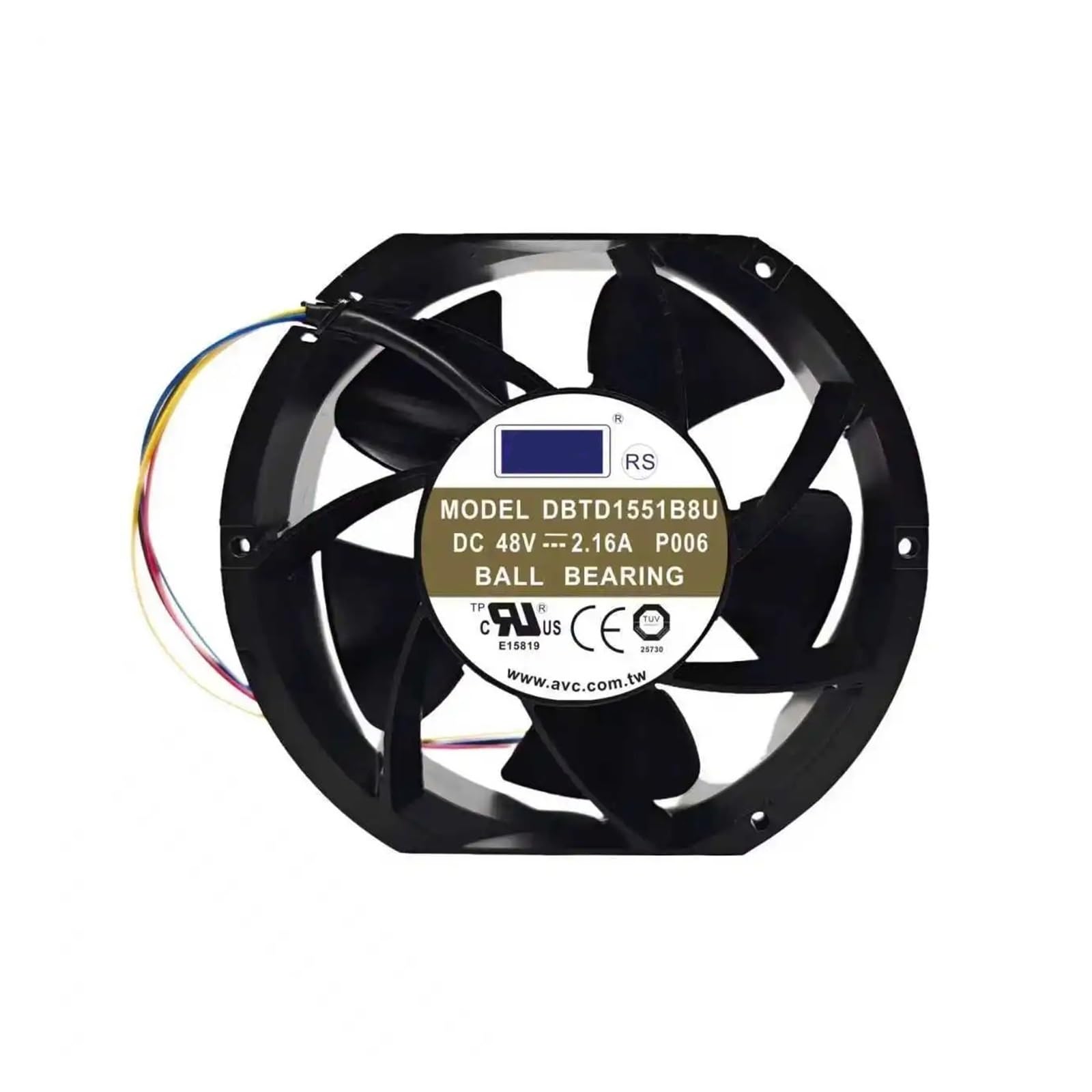 Ventilateur de refroidissement industriel 48V 172x150x51mm pour armoire technique