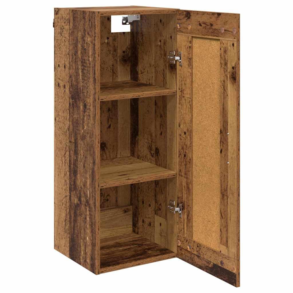 Armadio da parete effetto legno anticato, 34,5 x 34 x 90 cm, 1