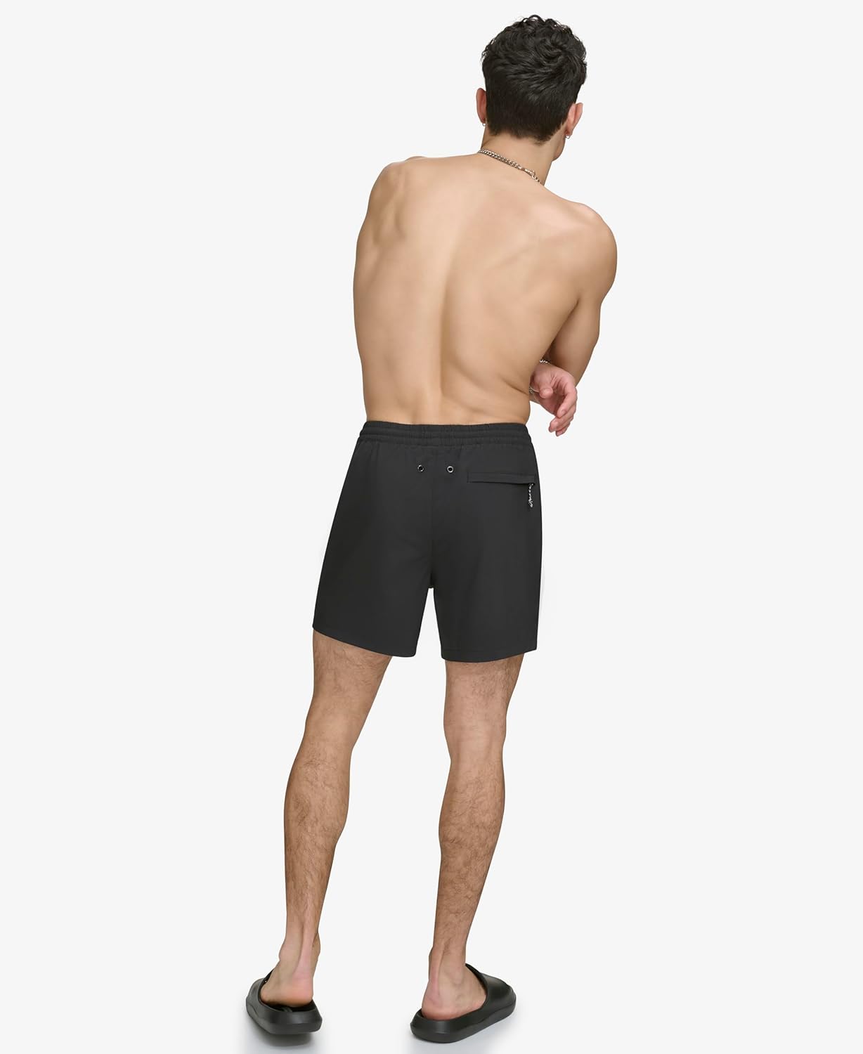DKNY Mens Stretch Quick Dry Volley UPF 40+ Protection Swim Trunk - Image 5