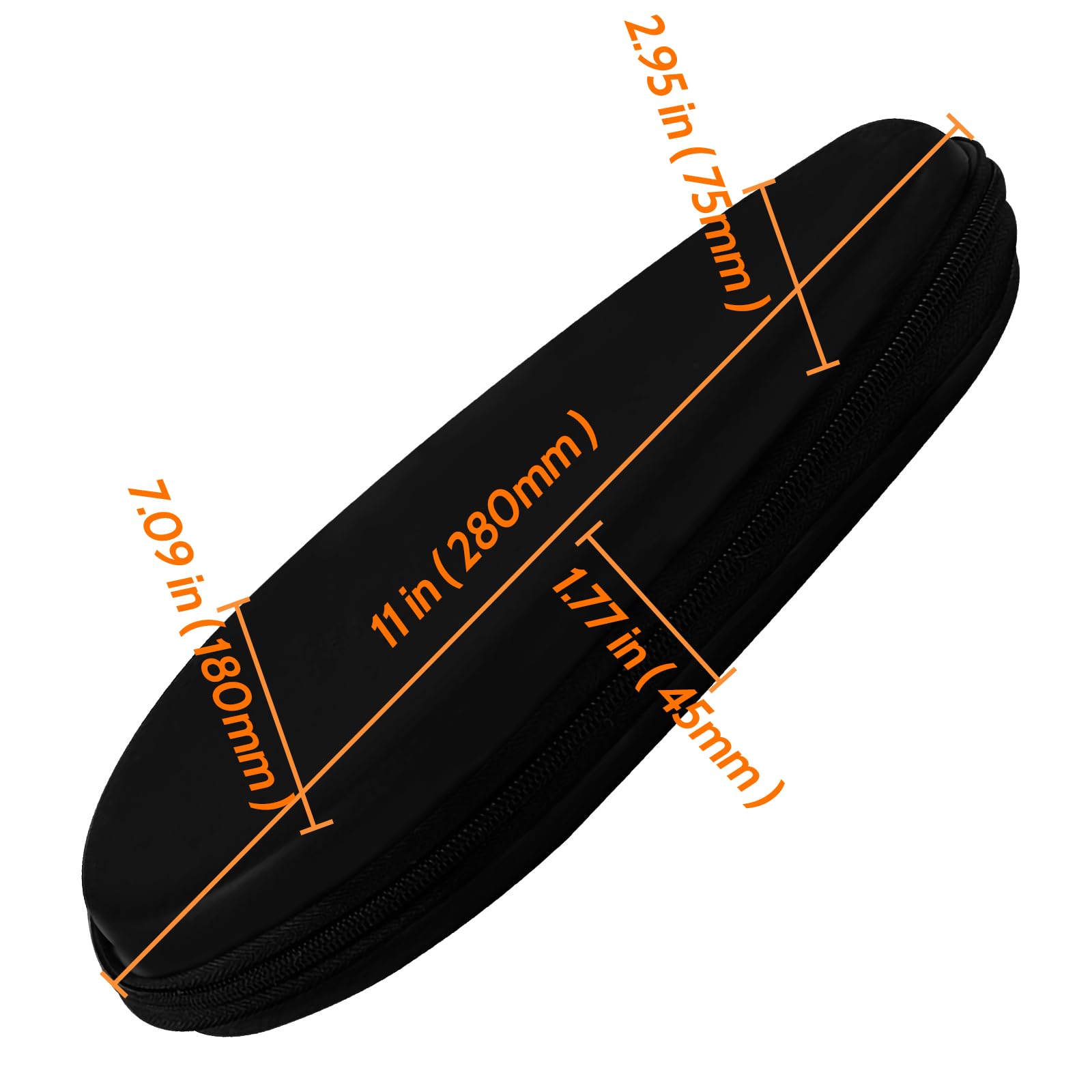 Miayaya Table Tennis Racket Case Ping Pong Paddle Case Storage Pocket Hard Cover Large Capacity Container Bag Gourd Shape for Sports Accessories Texture (Black)