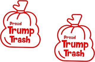 2 Pack - Proud Trump Trash - Time to take Out The Garbage - Trump 2024 |Vinyl Decal| 9 Inches Wide by 11 HOM2329B.031 Red