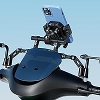 Vista 8 de BRCOVAN Extensiones extensoras de manillar de aleación de aluminio con barra transversal de 8 pulgadas de largo con base de montaje de doble