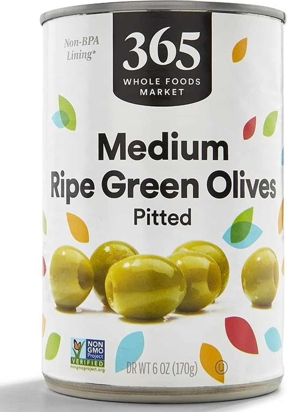 365 by Whole Foods Market, Ripe Green Pitted Olives, 6 Ounce