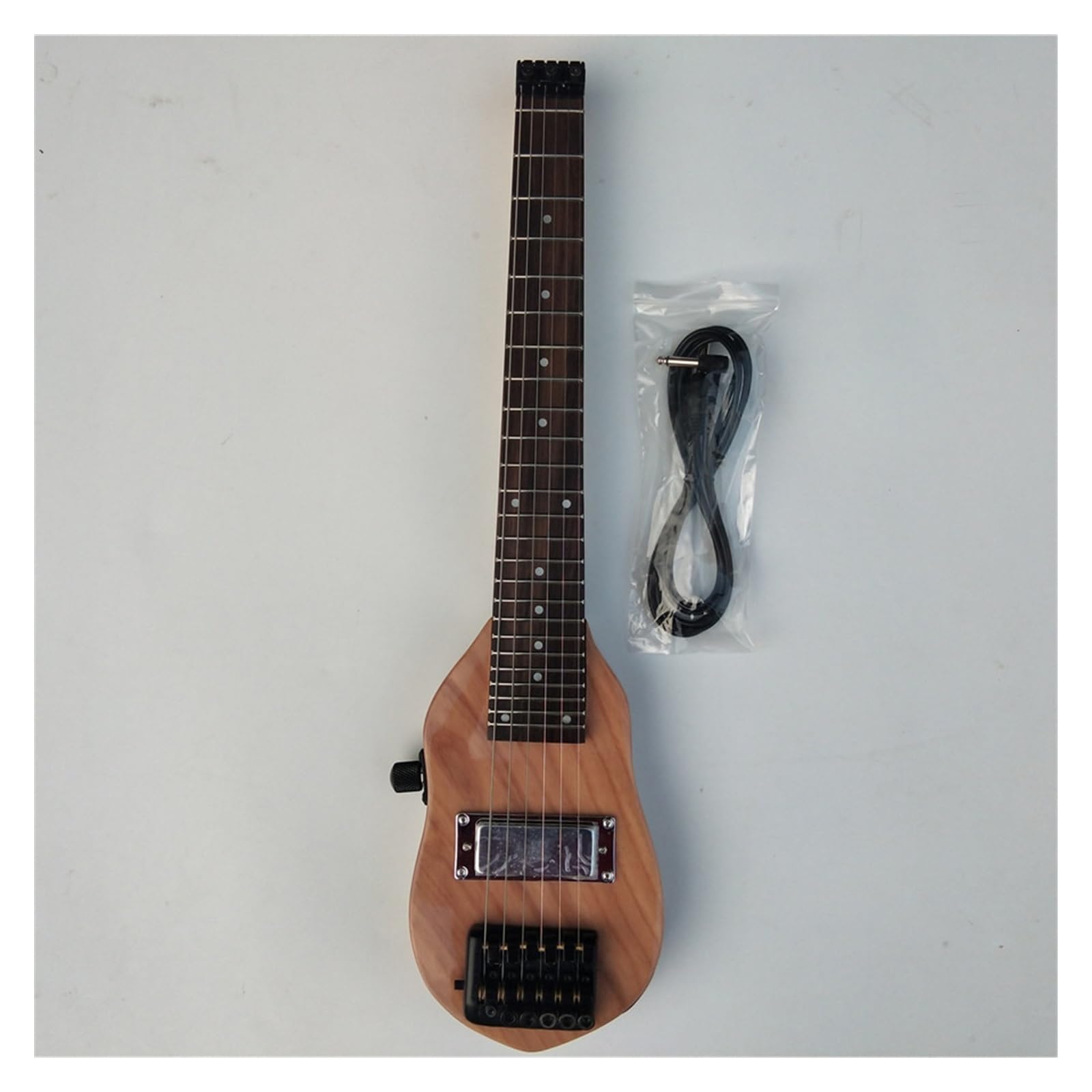 Mini Guitarra Eléctrica Sin Cabeza Diapasón De Palisandro Cuerpo De Madera De Fresno 24 Trastes Longitud De Escala 490 Mm Principiantes Guitarra Eléctrica (Color : 01)