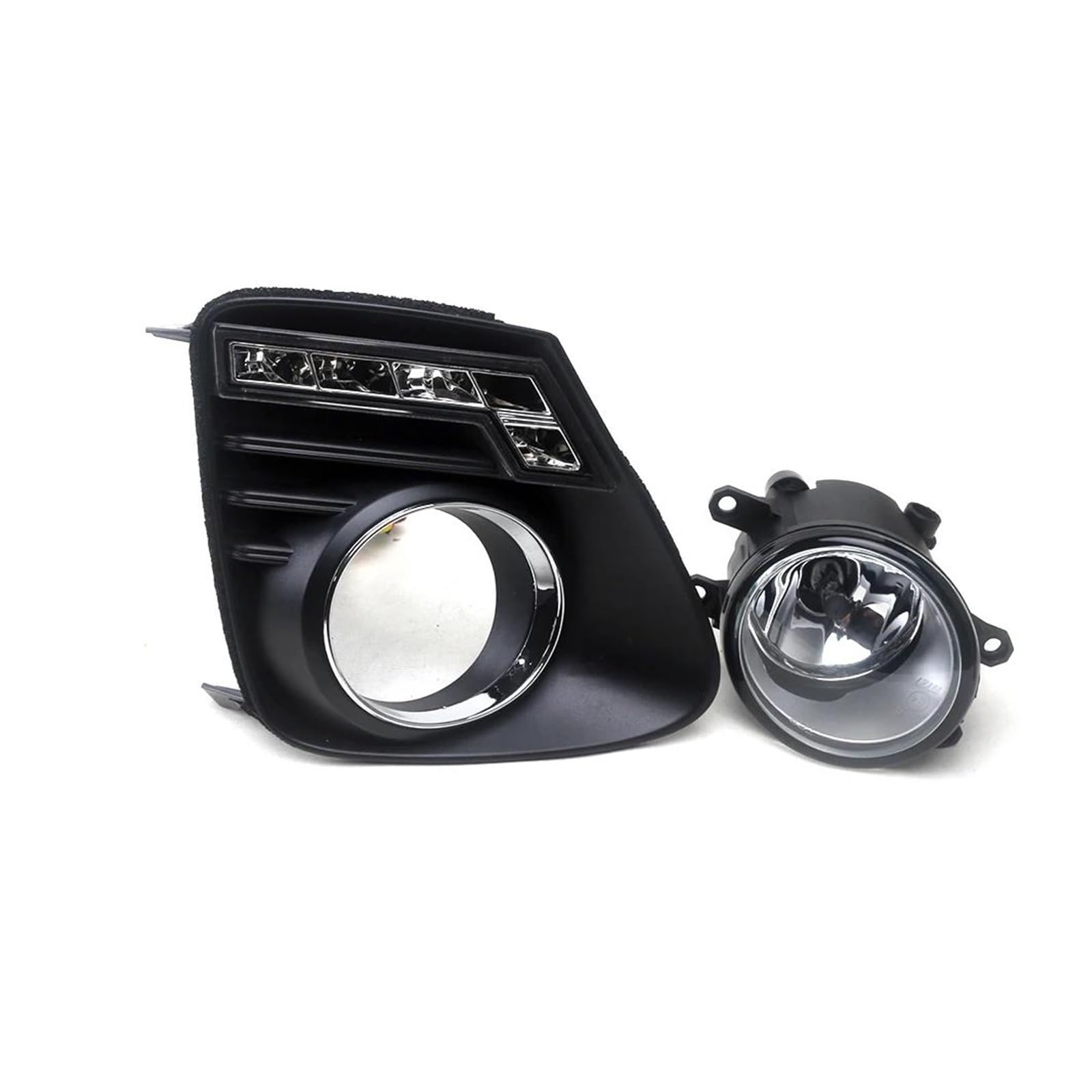 Luz LED DRL Diurna Para Toyota Para Corolla Para Altis 2011-2013 Luz Antiniebla Bisel + Pequeña Para Parachoques Delantero 1 Juego Faros Antiniebla Led(Withoutfoglights1SET)