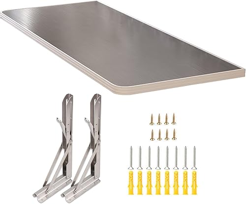 Escritorio flotante plegable, escritorio montado en la pared, banco de trabajo plegable montado en la pared, mesa plegable montada en la pared, mesa