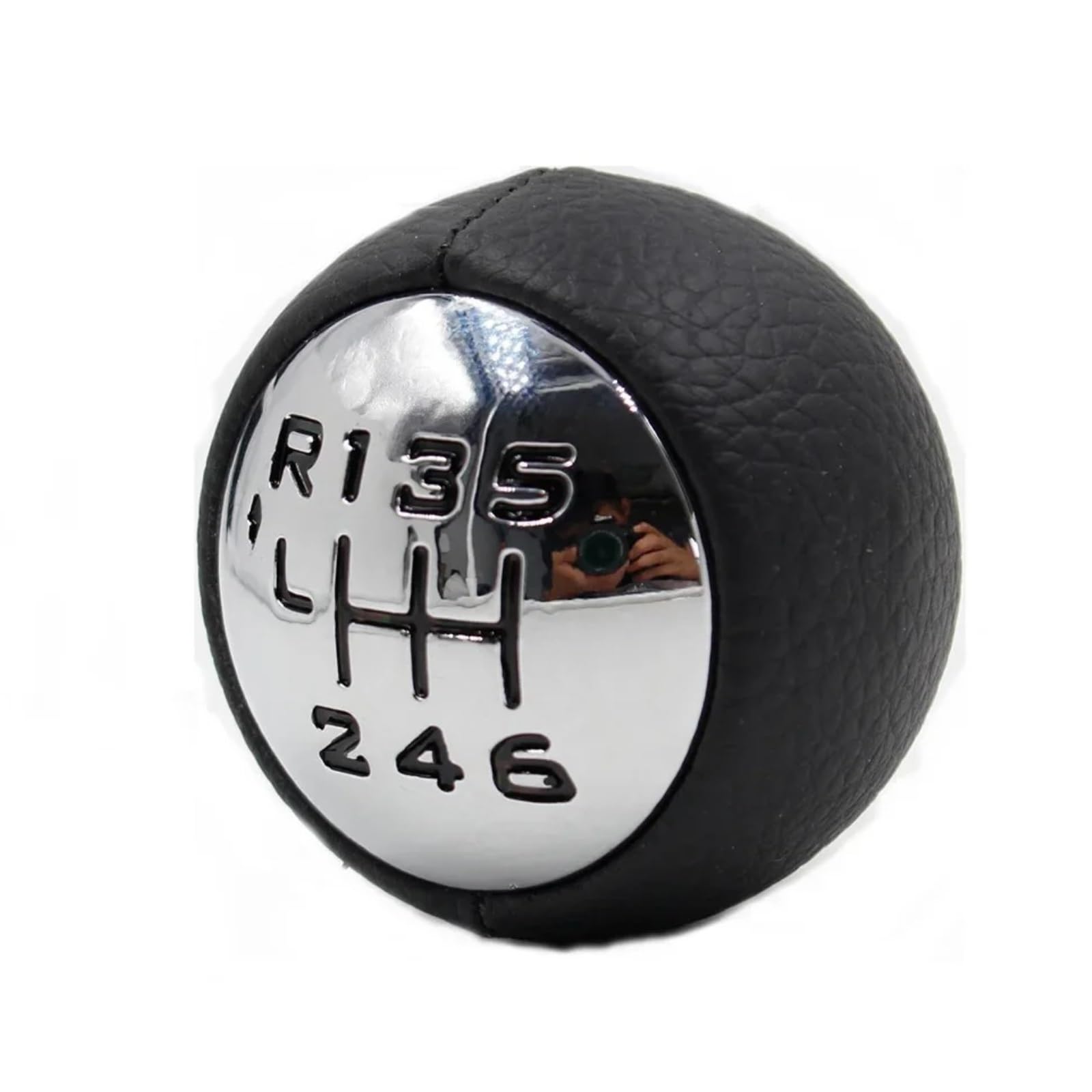 Xexjhqq 6 Speed Gear Stick Knob For Peugeot 307 308 3008 407 5008 807 Gear Stick Knob Head Lever Adapter Manual 6-Speed Transmission(6 Speed)