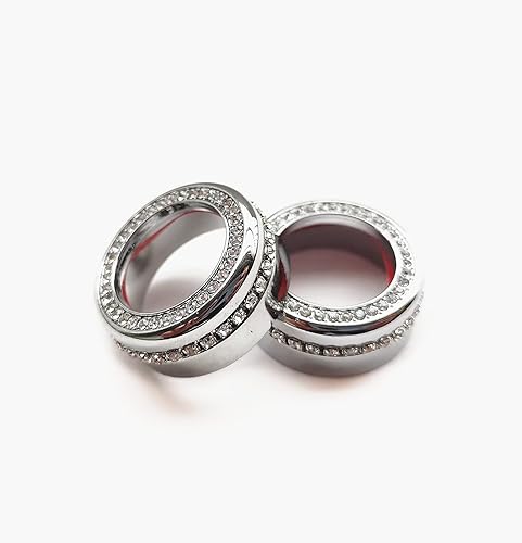 Accesorios interiores brillantes para Nissan Sentra 2020 2021 2022 2023 2024 2025 modificación de cristal de diamantes de imitación (plata, anillo