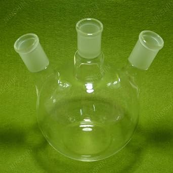 lab Glass,Flat Bottom Flask,1000ML,3 Neck,24/40,Three Neck,lab Flask 24/40