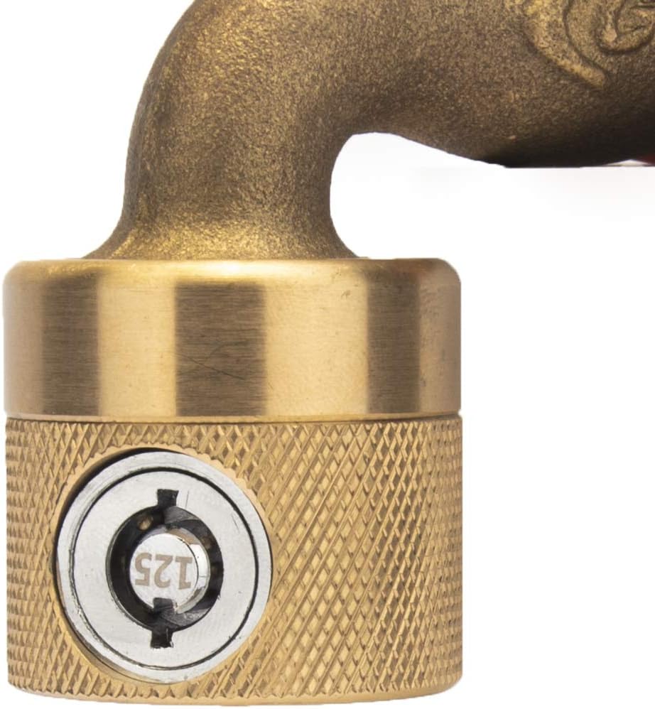 Flow Security Systems | The FaucetLock | Heavy Duty Brass Construction | Prevents Water Theft & Secures Outdoor Bibbs | Promotes Water Conservation | Keyed Alike | FSS 50 | 1 Pack: Home Improvement