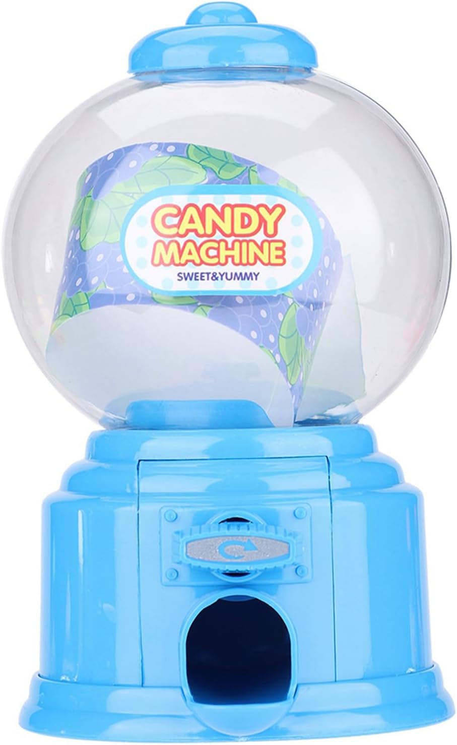 M&M Dispenser Candy Dispenser, Candy Machine Plastic, Mini Twisting Box Gumballs Dispenser Kids Piggy Bank Blue Children Kindergarten GiftBlue