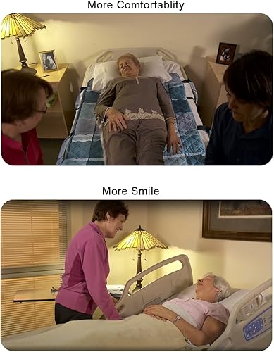 Miniatura 6 de Almohadilla de cama de posicionamiento con asas, carcasa 100% algodón sábanas deslizantes transpirables para pacientes para prevenir llagas de cama