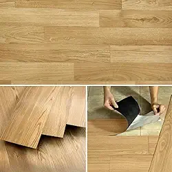 Piso Vinílico Adesivo Autocolante Régua Madeira Antiderrapante Lavável Moderno Caixa 36 Peças 5m²
