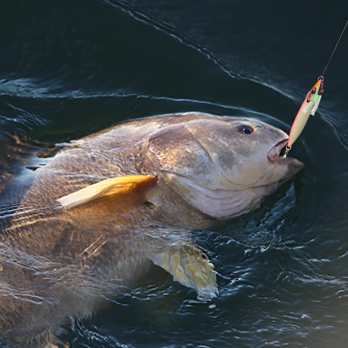 Leurres de Pêche en Haute Mer Coulants, WASAGA 80g/100g/120g/150g/200g/250g/300g Appât à Poisson Spinner Parfait pour Le Poisson Ruban et Le Thon Saumon Mérou Morue et Leurre Jigging