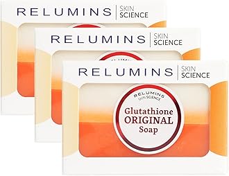 Relumins Glutathione Soap Bars – Deep Cleansing & Hydrating Soap for Smooth, Refreshed Skin – Gentle Exfoliating Formula for Face & Body – 150g x 3 Bars