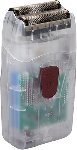 Afeitadora inalámbrica, maquinilla de afeitar eléctrica impermeable para hombre, carcasa transparente, carga USB para el hogar para viajes