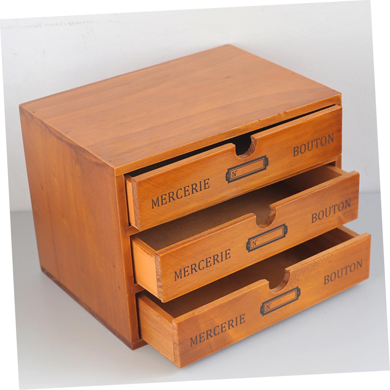 Armario De Almacenamiento De Madera Maciza Organizador Caja De Almacenamiento Para Escritorio Para Organizar Cosméticos y Artículos Varios Dormitorio o Baño