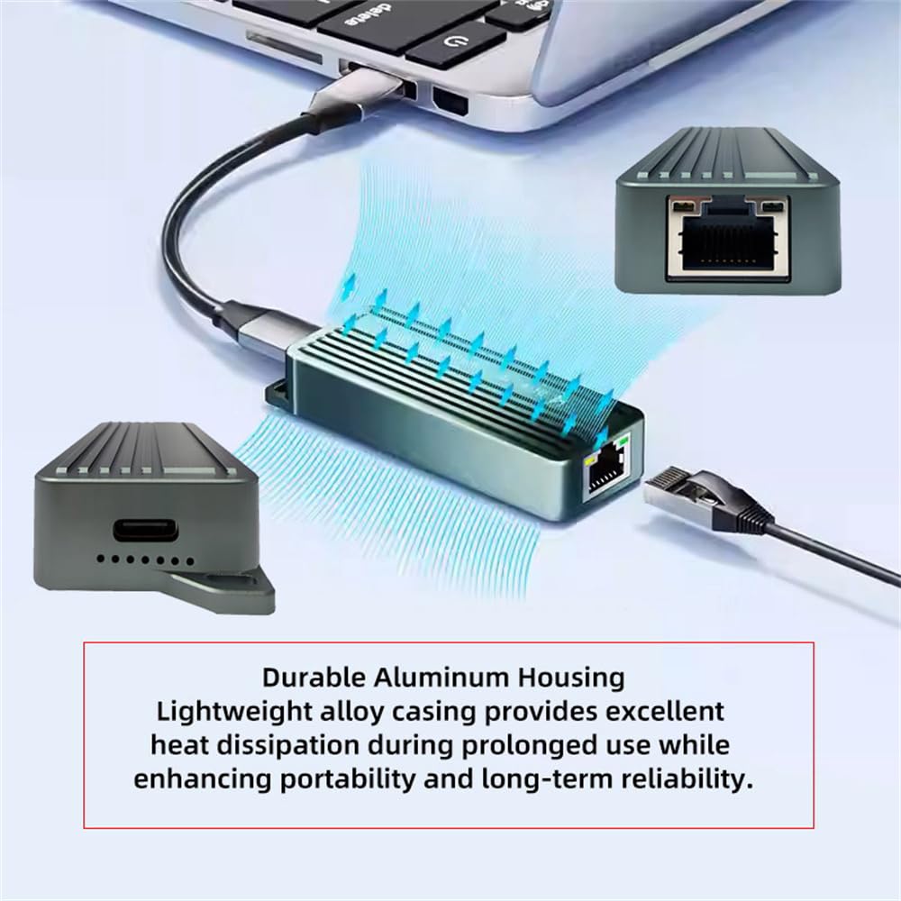 xiwai Type-C USB4 USB3.2 Gen2 USB-C a 10 Gbps GBE Gigabit 10000 Mbps Ethernet Network 5 Gbps 2.5 Gbps Cavo adattatore LAN RTL8159 per laptop desktop NAS