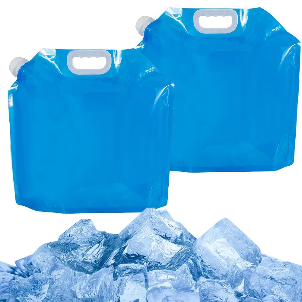 CREATCABIN 2 PCS 10L Ice Bath Bags Reusable Portable Bathtub Freezer Water Bags Large Capacity Cold Plunge Ice Bath Accessories Muscle Recovery with Handle for Athletes Outdoor Camping Bathtub Blue — image 1