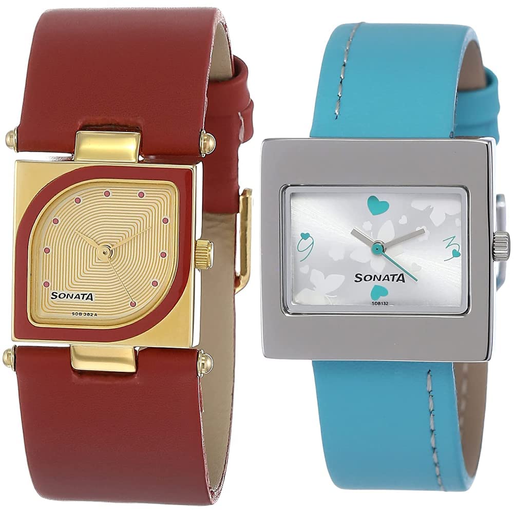 Sonata Leather Women Analog Watches Combo (Nd8919Yl04Ac,Ng8965Sl01Ac), Multicolor (B07X4KY7D2) Amazon Price History, Amazon Price Tracker