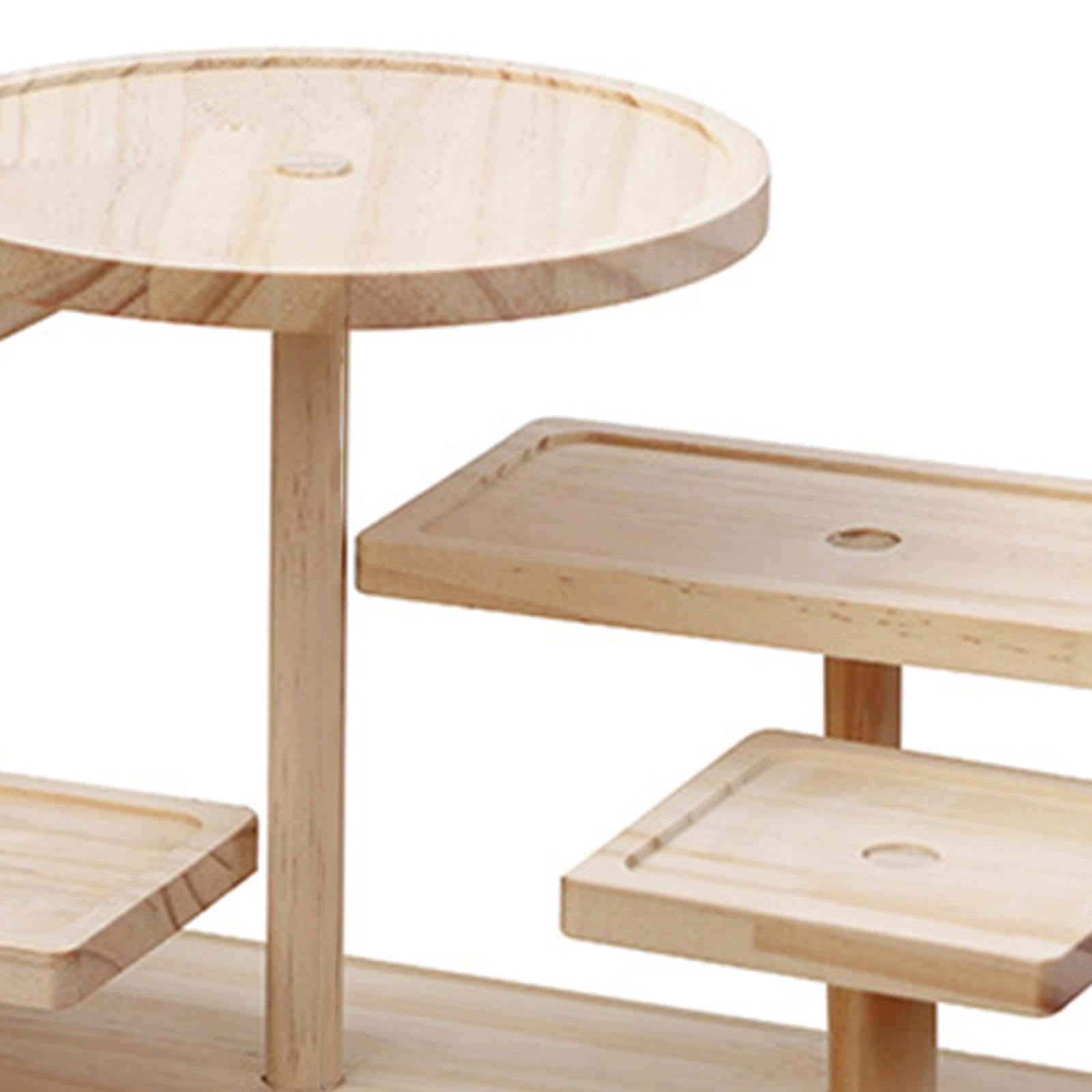 Soporte de Madera para Pasteles, Torre para Cupcakes, Soporte para Postres, Soporte de Varios Niveles para Cumpleaños Y Graduaciones, 38CM