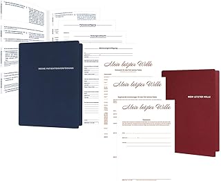 RNKVERLAG - Vorsorgeverfügungen in hochwertiger Mappe (Testament + Patientenverfügung)