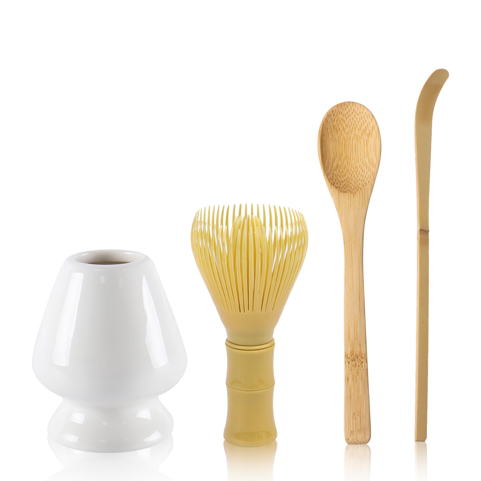 5-teiliges Matcha Set mit Matcha Besen, Löffel, Schaufel und