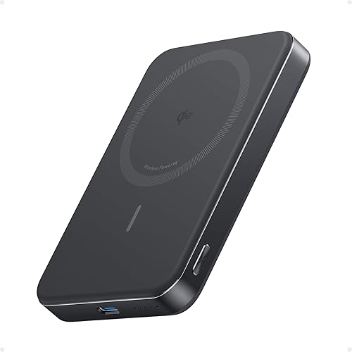 Anker MagGo Power Bank, batería magnética ultradelgada de 10,000 mAh, con certificación Qi2 de 15 W, cargador portátil ultra rápido compatible con