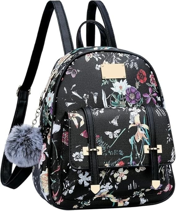 Cute Pompom Hanging Backpack for Women | Backpack For Girls | Gift For Girls | Rakhi Gift For Sister | Diwali |Wife | Travel | Office | Birthday | Gift | Branded-image-30