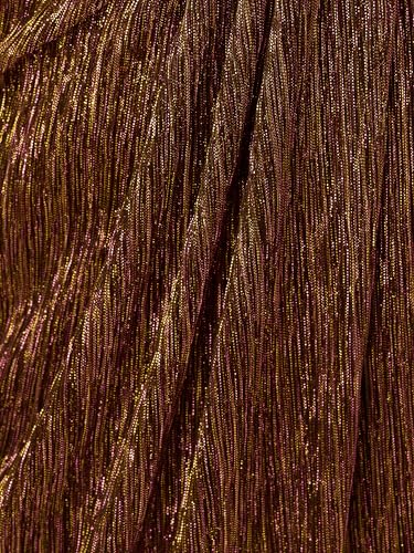 Image of Adrianna Papell Women's Metallic Mesh Draped Gown