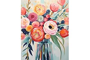 Natuyalo Flowers Paint by Numbers Kit for Adults: Unleash Your Inner Artist...