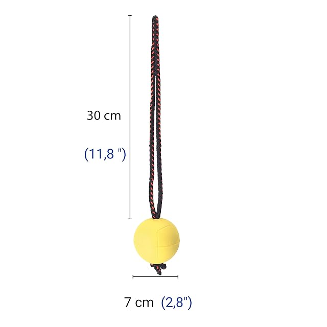Foto 4 de 8 de Dingo Ball BIBI - Pelota de entrenamiento (7 cm, con mango, 30 cm), color amarillo