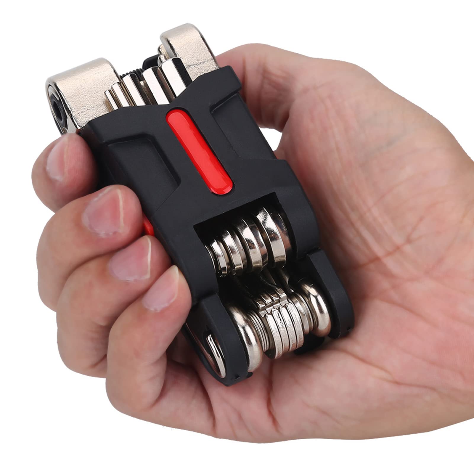 16 in 1 Mountain Bike Multifunction Repair Multitool,Convenient and Efficient,Compact and Portable, for Maintenance Cycling,16 in 1 Tool Kit with Hard Carrying