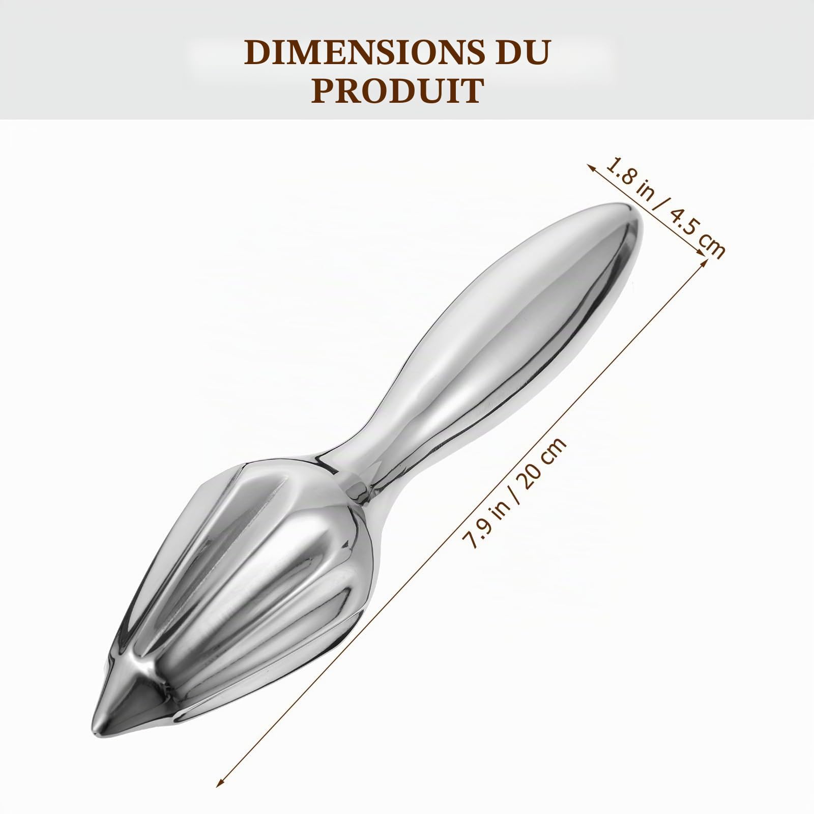 HEMOTON Presse Agrumes Manuel en Acier Inoxydable 304 avec Alésoir À Cône Outil De Cuisine Facile pour Presser Citron Et Orange Extraction Rapide De Jus Frais À Domicile