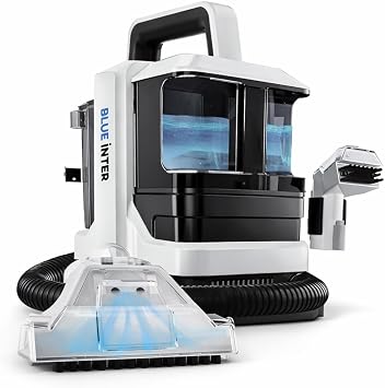 Coverzone Portatif Halı ve Koltuk Temizleme Makinesi 750W Güçlü Emiş ≥15kPa Çift Su Tanklı 1080ml Temiz 800ml Atık Su Araç İçi Koltuk Halı Temizliği İçin Taşınabilir Buharlı Model | W05