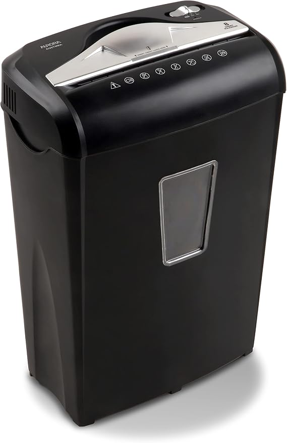Aurora AU870MA High-Security 8-Sheet Micro-Cut Paper Credit Card Shredder Black