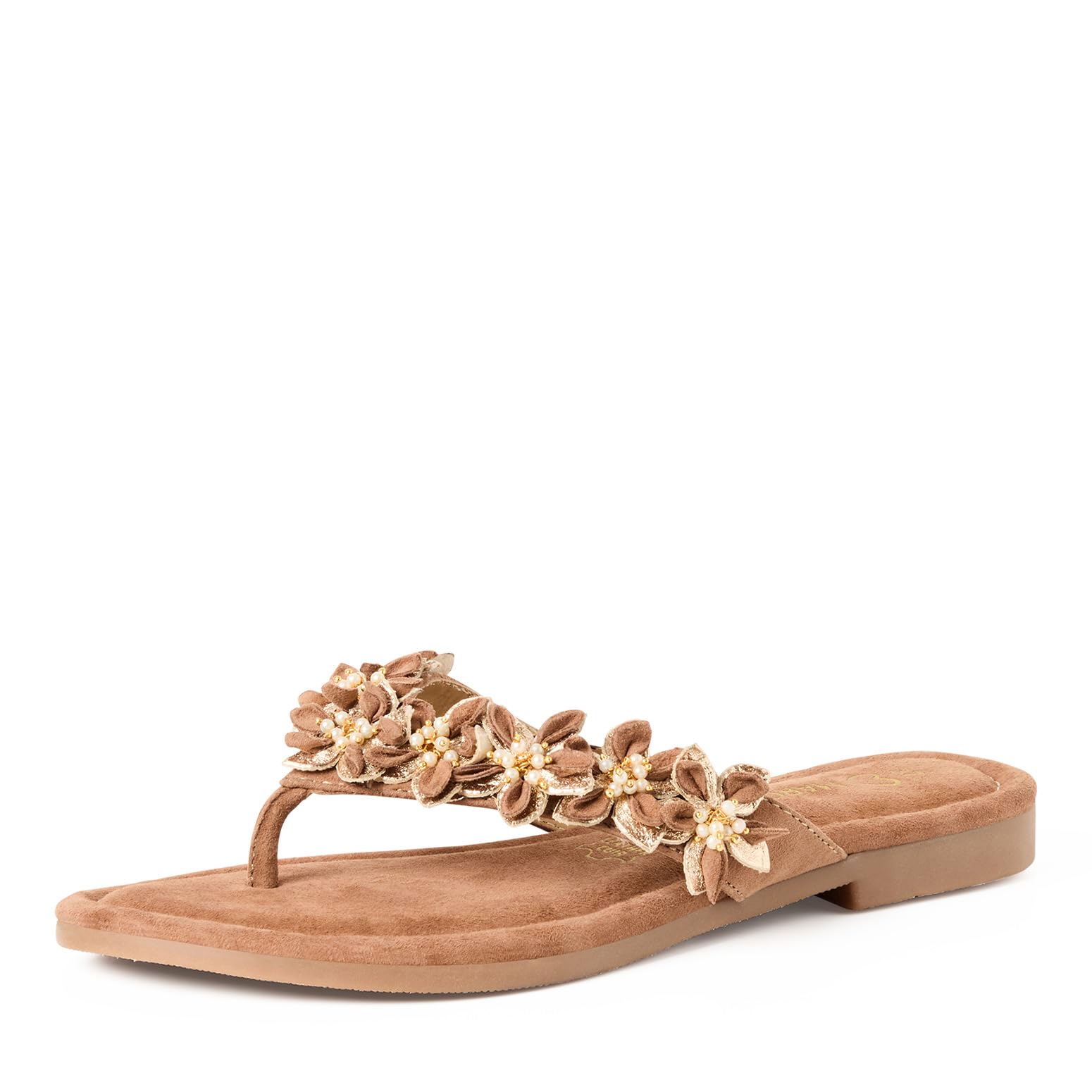 Marco Tozzi Women Sandal Soft Feel Me Footbed Leather Modern, Brown (TAN Comb), 5.5 UK