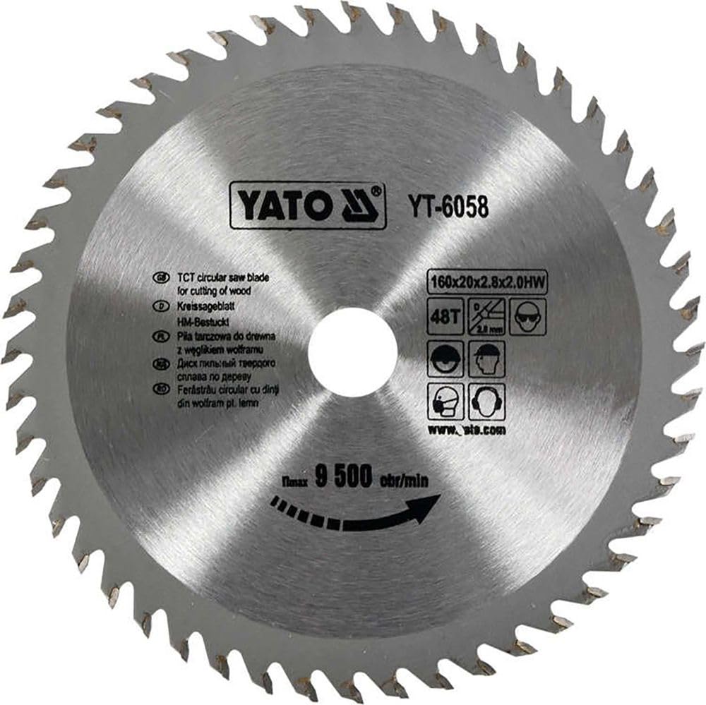 YATO YT-6058 - TCT hoja de madera 160x48x20mm